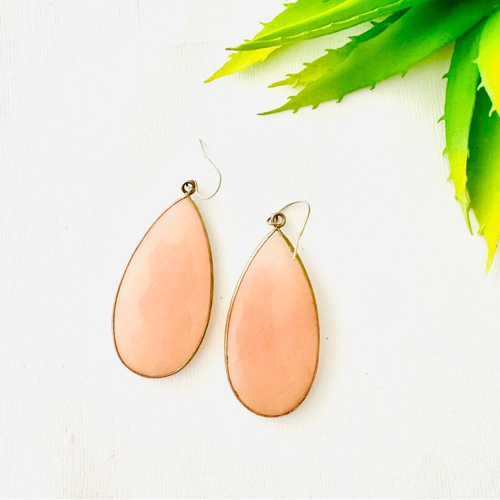 Soixante Neuf Rose Quartz Teardrop Earrings